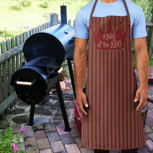 Grillmaster König Burgunder Streifen Schürze