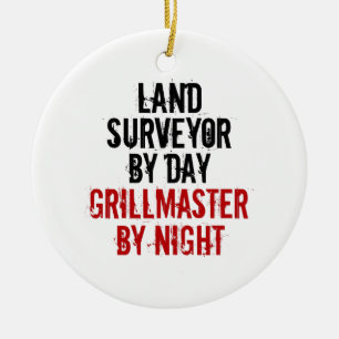 Grillmaster Land Surveyor Keramik Ornament
