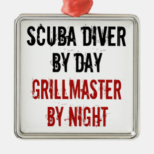 Grillmaster Scuba Diver Ornament Aus Metall