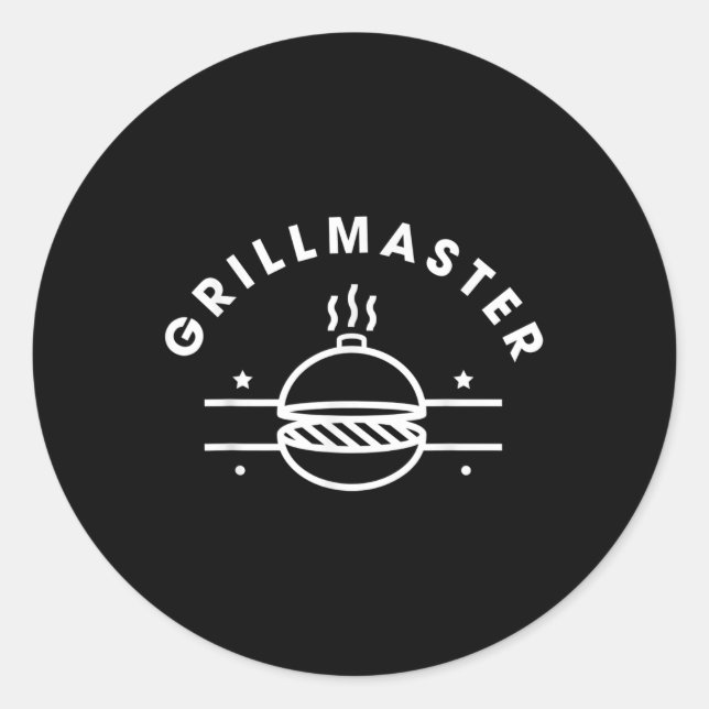 Grillmaster-Shirt - Grillen Master Runder Aufkleber (Vorderseite)