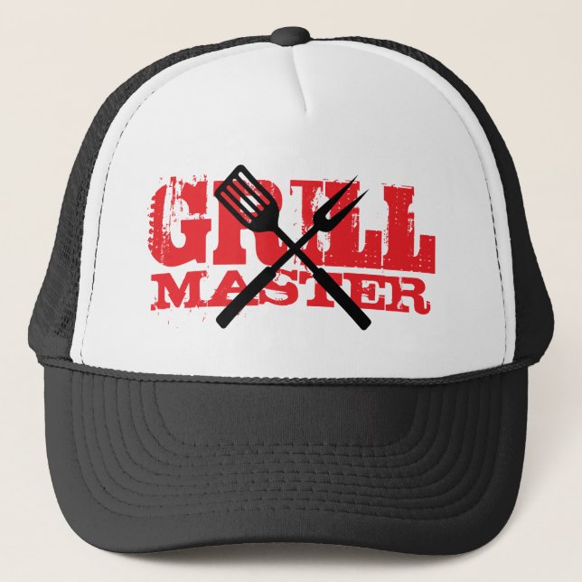 GrillMaster trucket hat cap for BBQ chef Truckerkappe (Vorderseite)