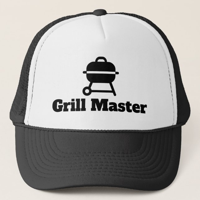 Grillmasterhut für den Koch am GRILLEN Party Truckerkappe (Vorderseite)