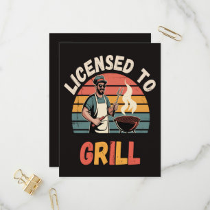 Grillmeister Dad Einladungspostkarte