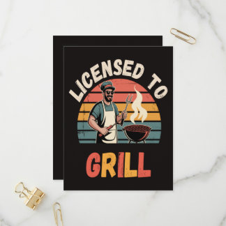 Grillmeister Dad Einladungspostkarte