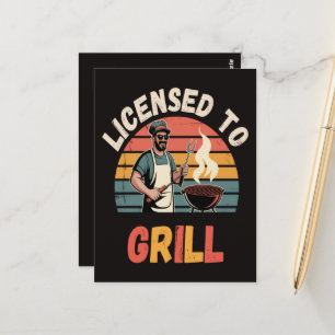 Grillmeister Dad Postkarte