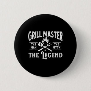Grillmeister Der Mann Der Mythos Die Legende - Gri Button