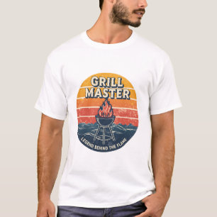 Grillmeister-Legende hinter der Flamme Retro-Sonn T-Shirt