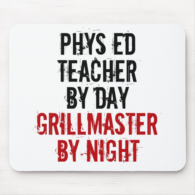 Grillmeister Lehrer für physische Bildung Mousepad (Vorne)