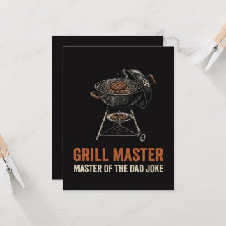 Grillmeister Meister des Papa-Witzes Vatertag Einladung