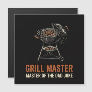 Grillmeister Meister des Papa-Witzes Vatertag Magnetkarte