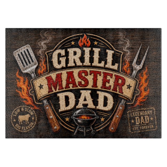 Grillmeister Papa Schneidebrett (Vorderseite)