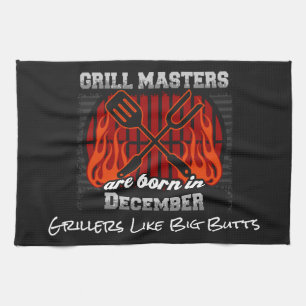 Grillmeister sind im Dezember Geboren und fügen e Küchentuch