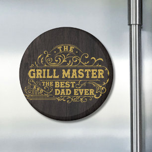 Grillmeister und bester Vater aller Zeiten Vaterta Magnet
