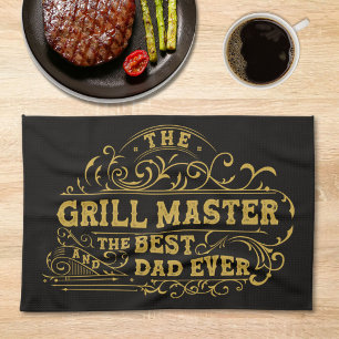 Grillmeister und bester Vater ever zum Vatertag Sc Geschirrtuch