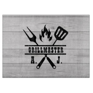 Grillmeister Utensil aus hellem Holz Schneidebrett