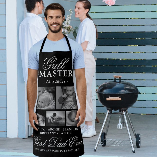 Grillmeister Vater Foto-Collage Schürze (Von Creator hochgeladen)