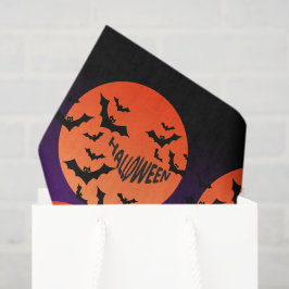 Grillpapier zu Halloween-Mond und Fledermäusen Seidenpapier