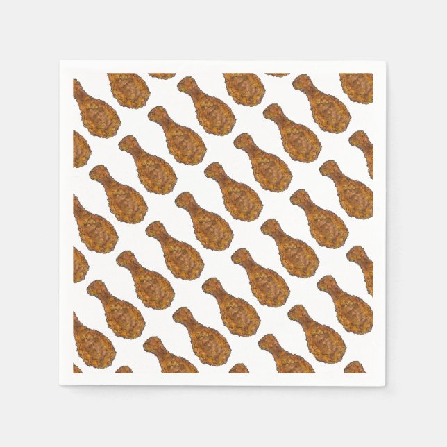 Grillrestaurant "Fricken Leg Drumstick Cookout" Serviette (Vorderseite)