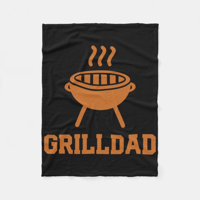 Grillvater Barbecue Grill Daddy Master Bbq Räucher Fleecedecke (Vorderseite)