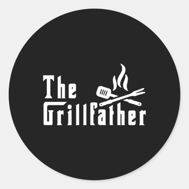 Grillvater Grillen für Vater Großvater Runder Aufkleber (Vorderseite)