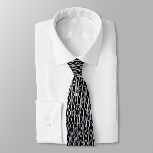 Grillwork Abstrakt Neck Tie Krawatte (Gebunden)