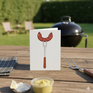 Grillwurst auf GRILLEN Fork Karte