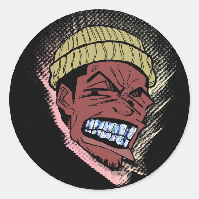 Grillz Runder Aufkleber (Vorderseite)