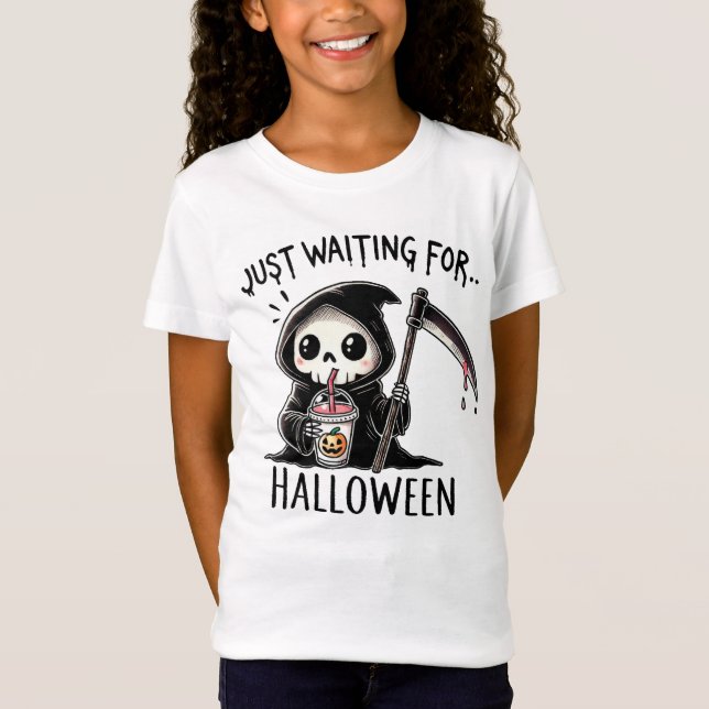 Grim & Chill - Nur zu Halloween Gewartet T-Shirt (Vorderseite)