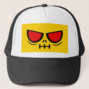 Grim Face™ Marke Gelb & Schwarz Trucker-Mütze Truckerkappe