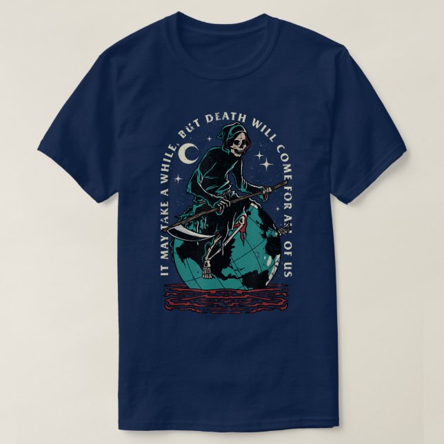Grim Reaper Death Soul Collector Grunge Gothic Hal T-Shirt (Design vorne)