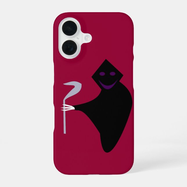 Grim Reaper Halloween iPhone 16 Hülle (Rückseite)