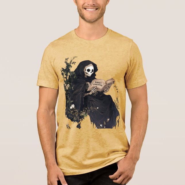 Grim Reaper Reading “Sweet Dreams” Tri-Blend Shirt (Vorderseite)