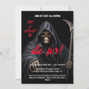 Grim Reaper Thron Gothic Horror Halloween Einladung
