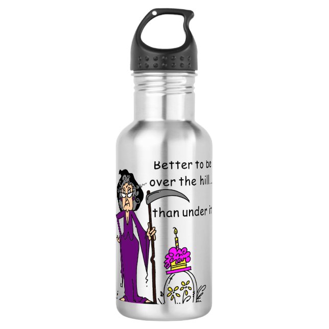 Grim Sensenmann Birthday Spaß Edelstahlflasche (Vorderseite)