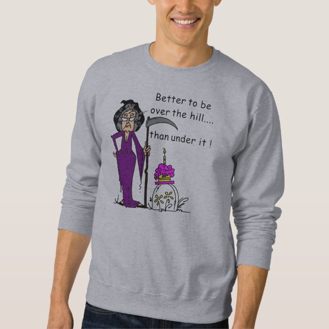 Grim Sensenmann Birthday Spaß Sweatshirt (Vorderseite)