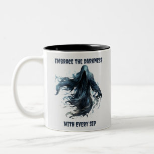 Grim Sensenmann Creepy Spooky Fun Halloween Zweifarbige Tasse