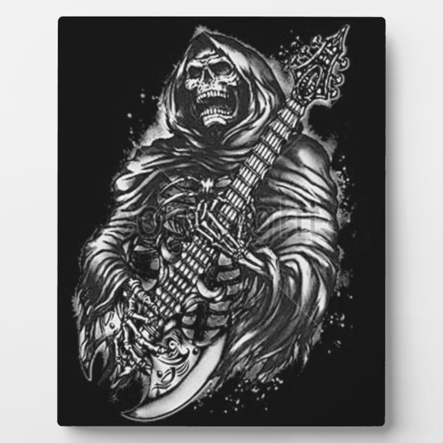 Grim Sensenmann Guitar Fotoplatte (Vorderseite)