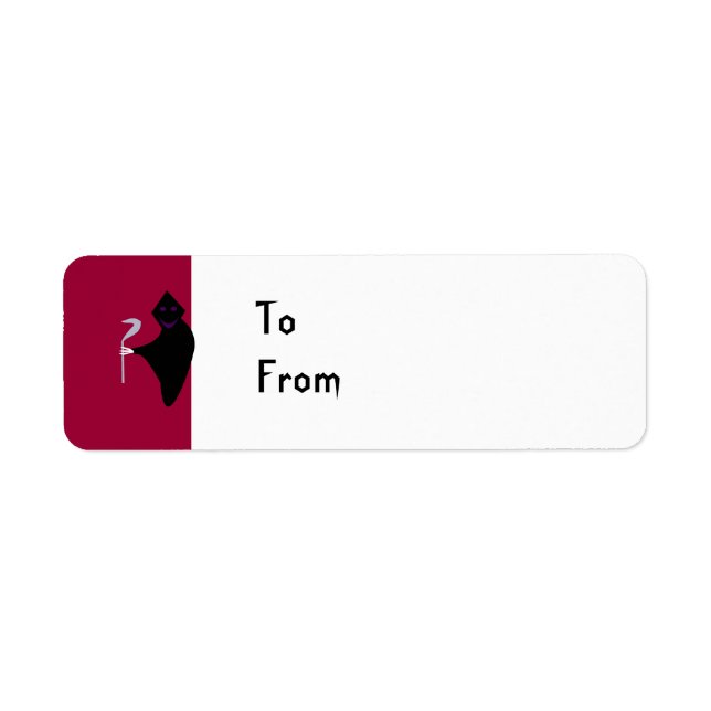 Grim Sensenmann Halloween Custom Present Tags (Vorne)