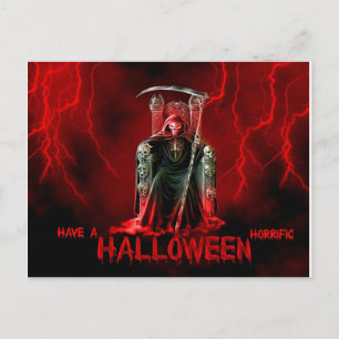 Grim Sensenmann Halloween Gruß Postkarte