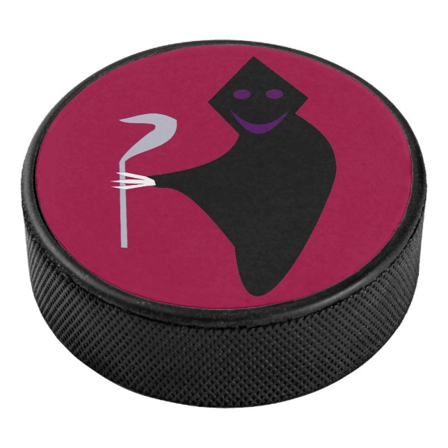 Grim Sensenmann Halloween Hockey Puck (3/4)