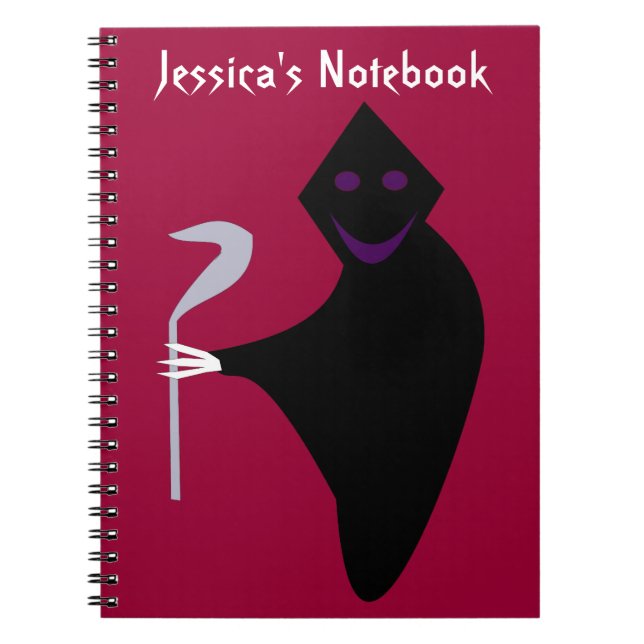 Grim Sensenmann Halloween-Notebook individuell anp Notizblock (Vorderseite)