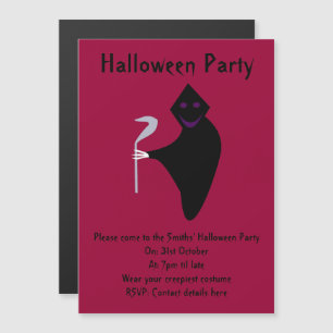Grim Sensenmann Halloween-Party Invites Magneteinladung