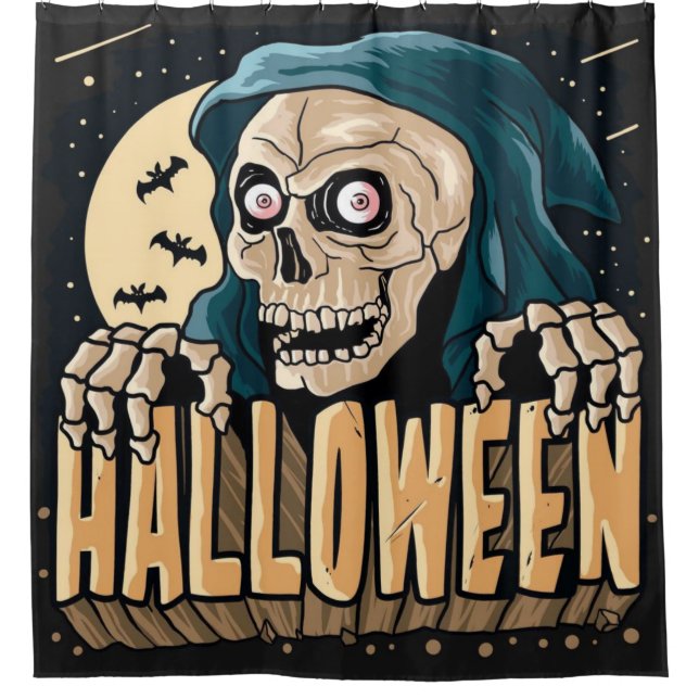 Grim Sensenmann Horror Halloween Duschvorhang (Vorderseite)