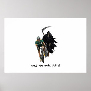 Grim Sensenmann jastierend Cyclist Poster