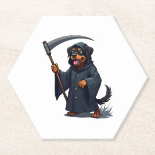 Grim Sensenmann Rottweiler Dog Untersetzer