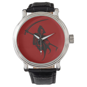 Grim Sensenmann Silhouette Wristwatch Armbanduhr