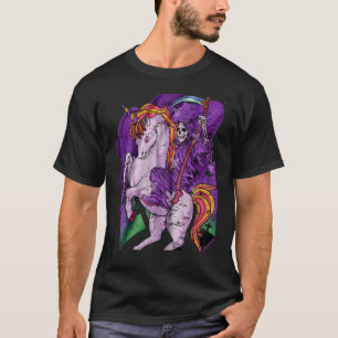 Grim Sensenmann Unicorn Pastel Goth Death Skeleton T-Shirt