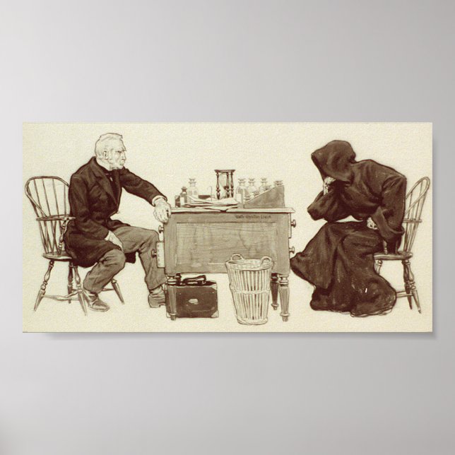 Grim Sensenmanns Schach Poster (Vorne)