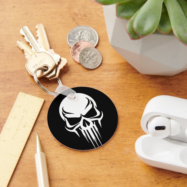 Grim Specter Dripping Skull Graphic Schlüsselanhänger (Schreibtisch)