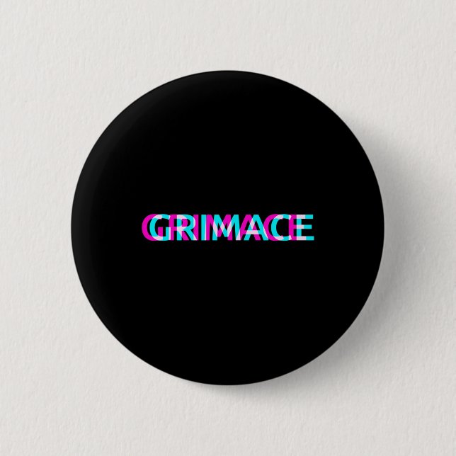 Grimace Edgy Aesthetic Grunge Emo Pastel Goth Hall Button (Vorderseite)